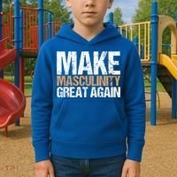 Make Masculinity Great Again Dad Brother Uncle Gift Kids Hoodie thumb 2