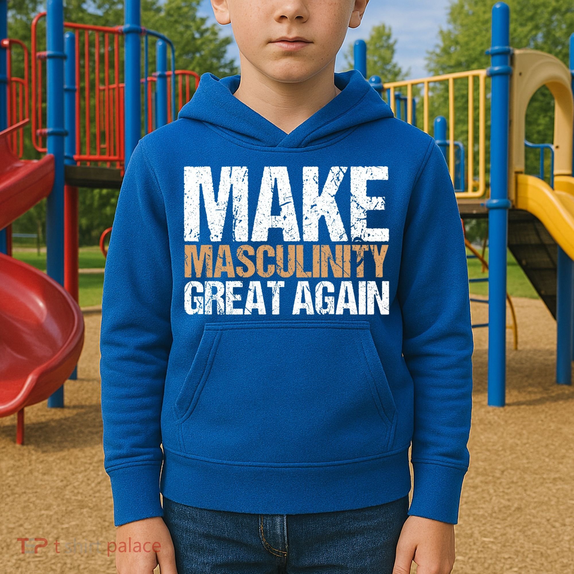Make Masculinity Great Again Dad Brother Uncle Gift Kids Hoodie