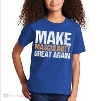 Make Masculinity Great Again Dad Brother Uncle Gift Kids T-Shirt thumb 2
