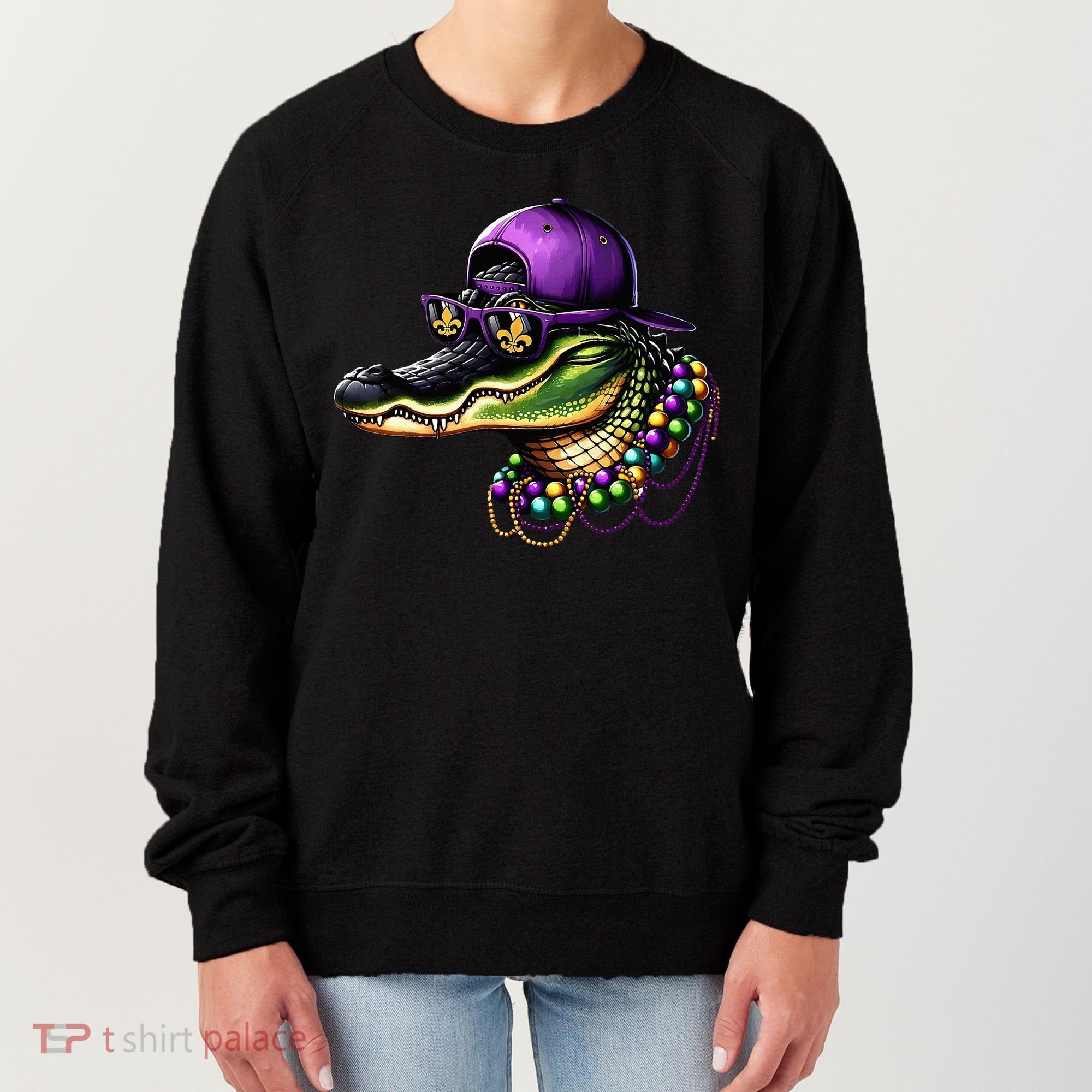 Mardigator Mardi Gras Alligator Mardi Gras Women's Sweatshirt
