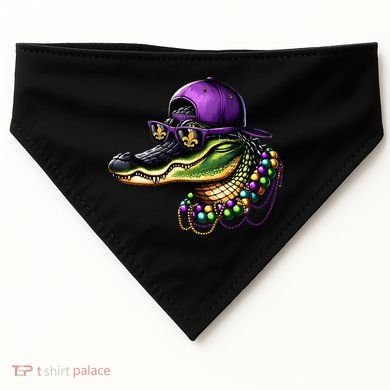 Mardigator Mardi Gras Alligator Mardi Gras USA-Made Doggie Bandana