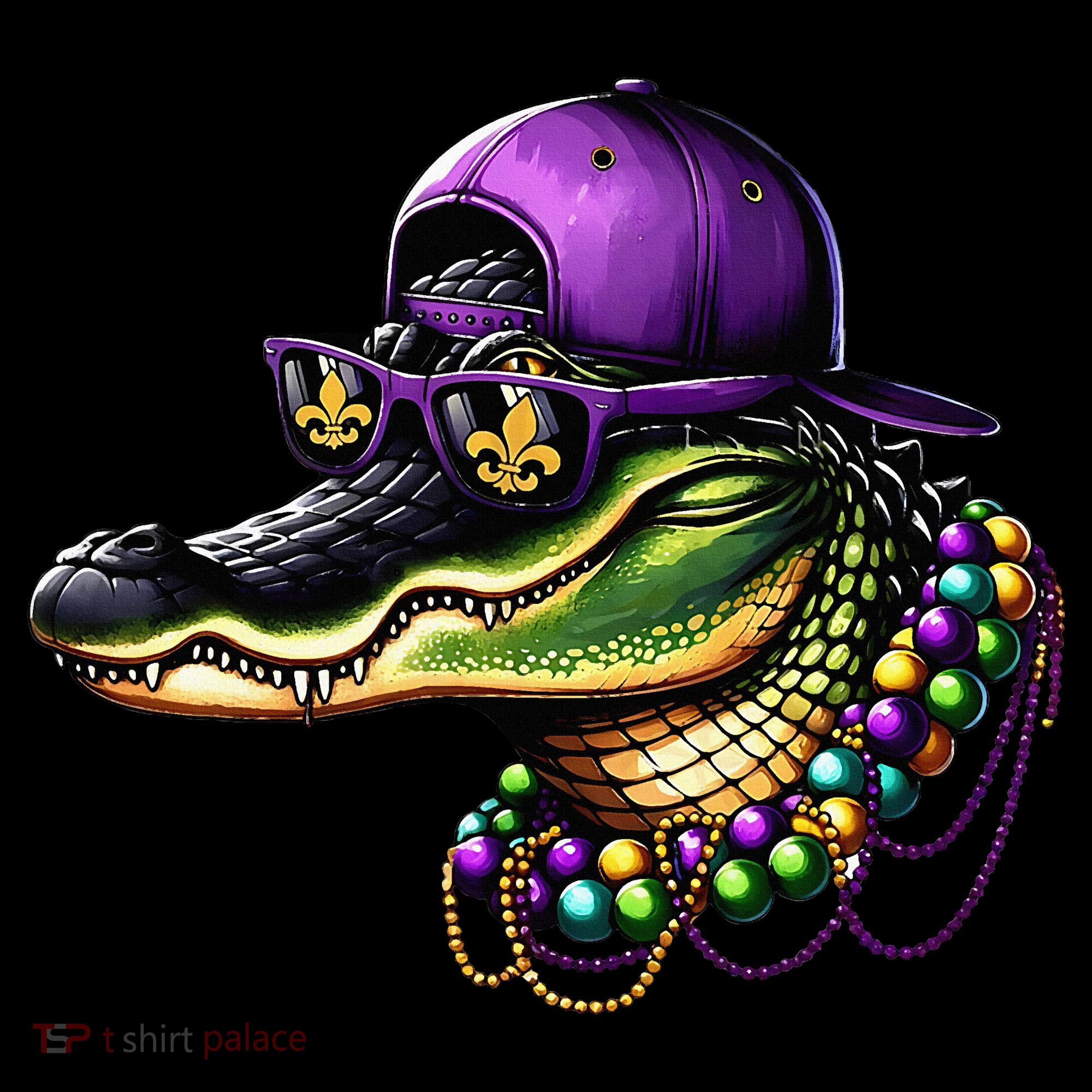 Mardigator Mardi Gras Alligator Mardi Gras Women's Hoodie