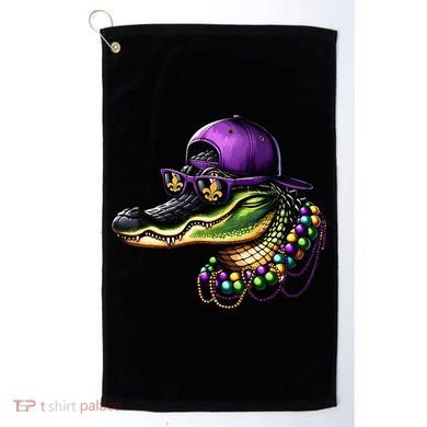 Mardigator Mardi Gras Alligator Mardi Gras Golf Towel