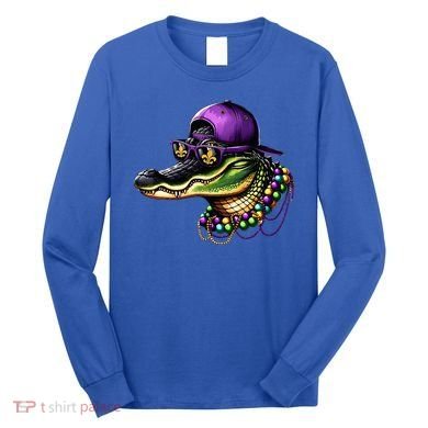 Mardigator Mardi Gras Alligator Mardi Gras Long Sleeve Shirt