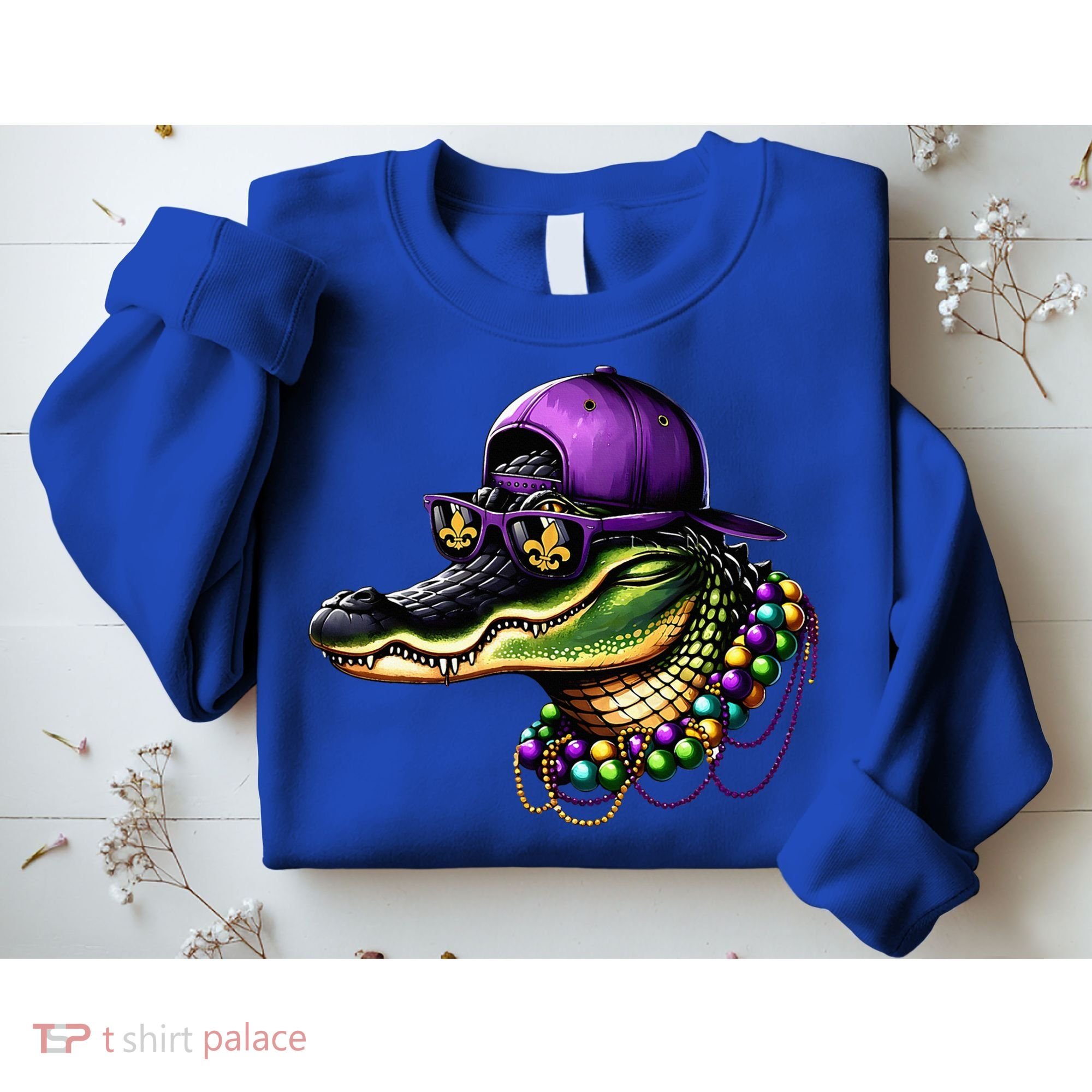 Mardigator Mardi Gras Alligator Mardi Gras Sweatshirt