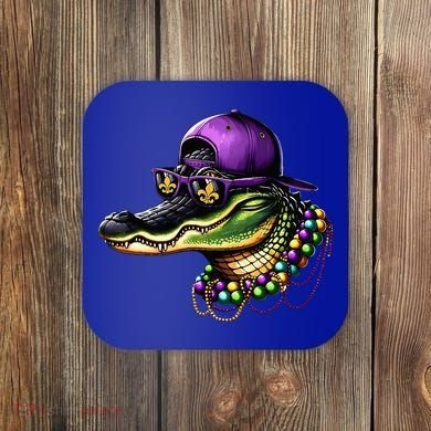 Mardigator Mardi Gras Alligator Mardi Gras Coaster