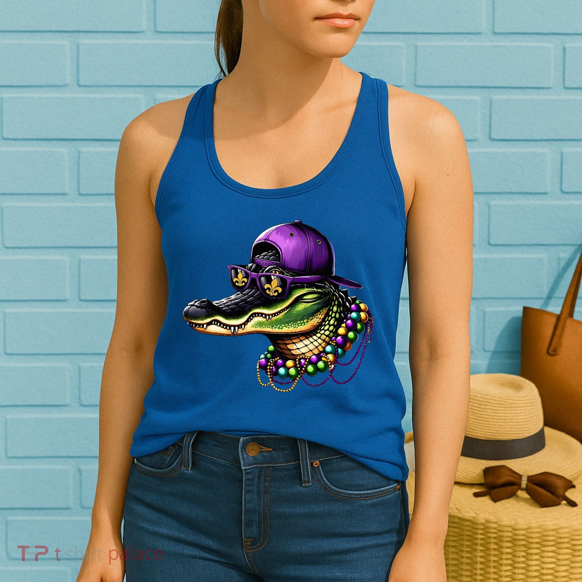 Mardigator Mardi Gras Alligator Mardi Gras Women's Tank Top