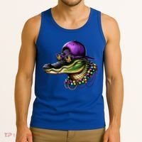 Mardigator Mardi Gras Alligator Mardi Gras Tank Top thumb 3