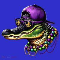 Mardigator Mardi Gras Alligator Mardi Gras Tank Top thumb 6