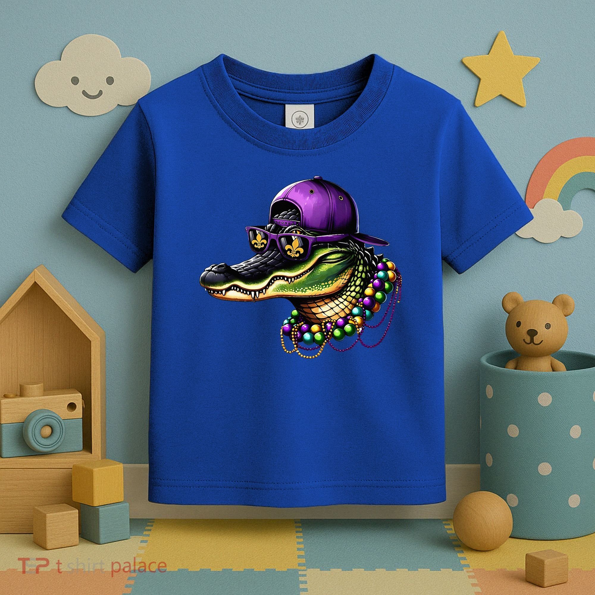 Mardigator Mardi Gras Alligator Mardi Gras Toddler T-Shirt