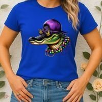 Mardigator Mardi Gras Alligator Mardi Gras Women's T-Shirt thumb 2