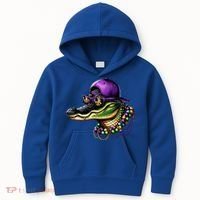Mardigator Mardi Gras Alligator Mardi Gras Kids Hoodie thumb 0