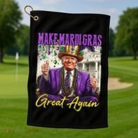 Make Mardi Gras Great Again Golf Towel thumb 1