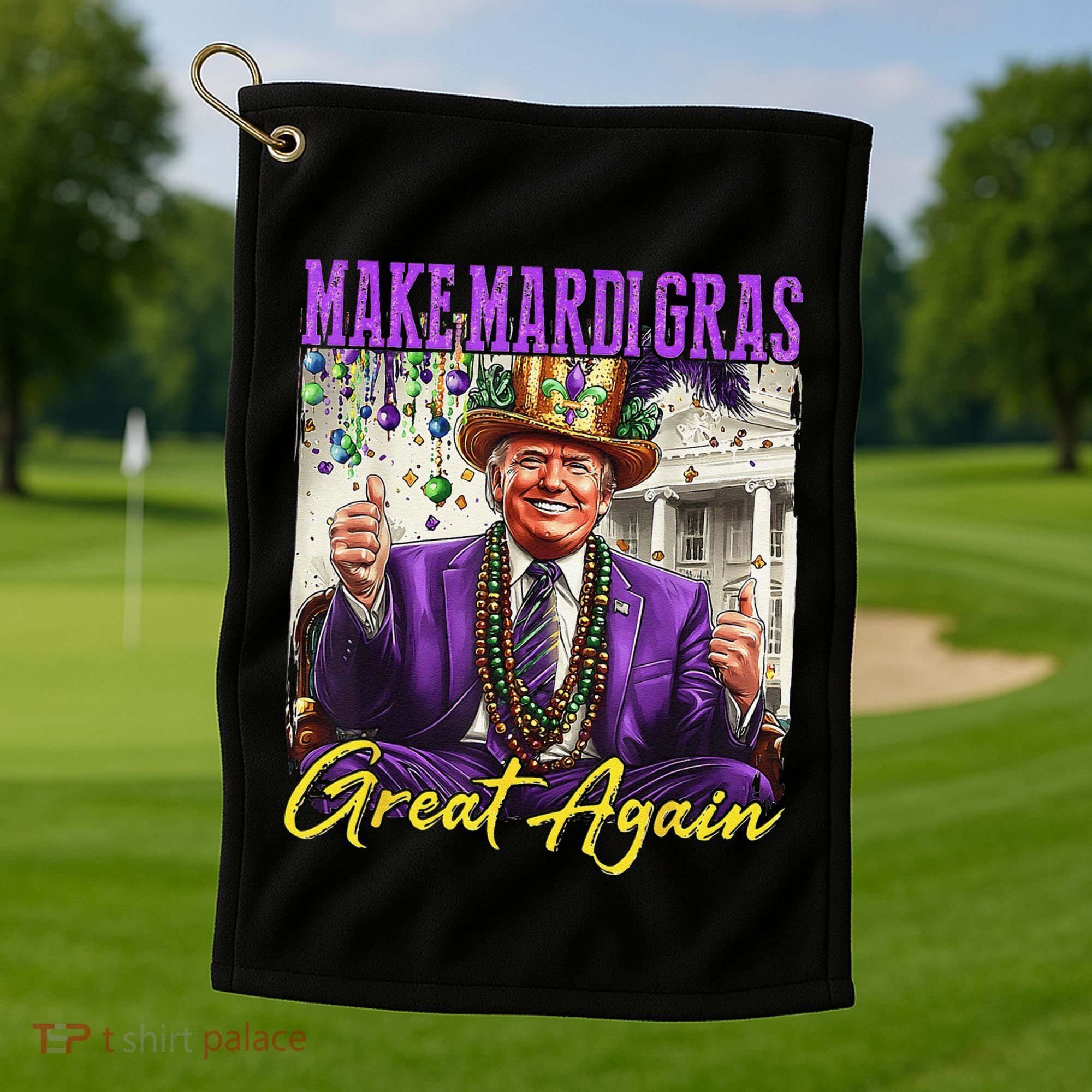 Make Mardi Gras Great Again Golf Towel