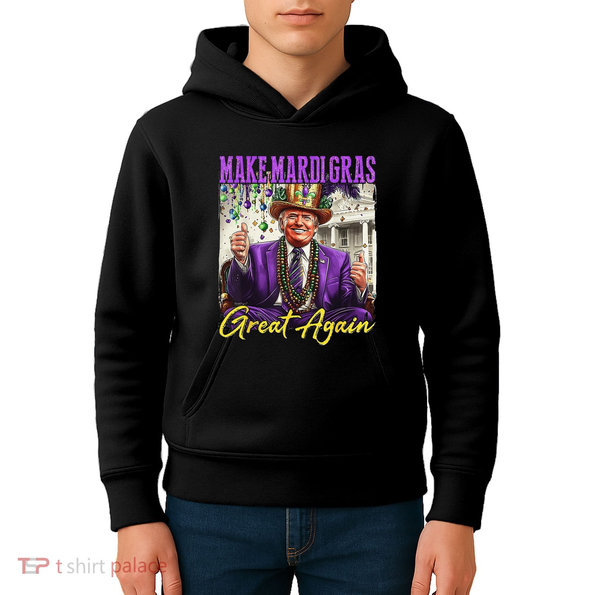 Make Mardi Gras Great Again Kids Hoodie