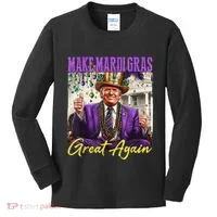 Make Mardi Gras Great Again Kids Long Sleeve Shirt thumb 0