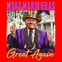 Make Mardi Gras Great Again Santa Hat thumb 1