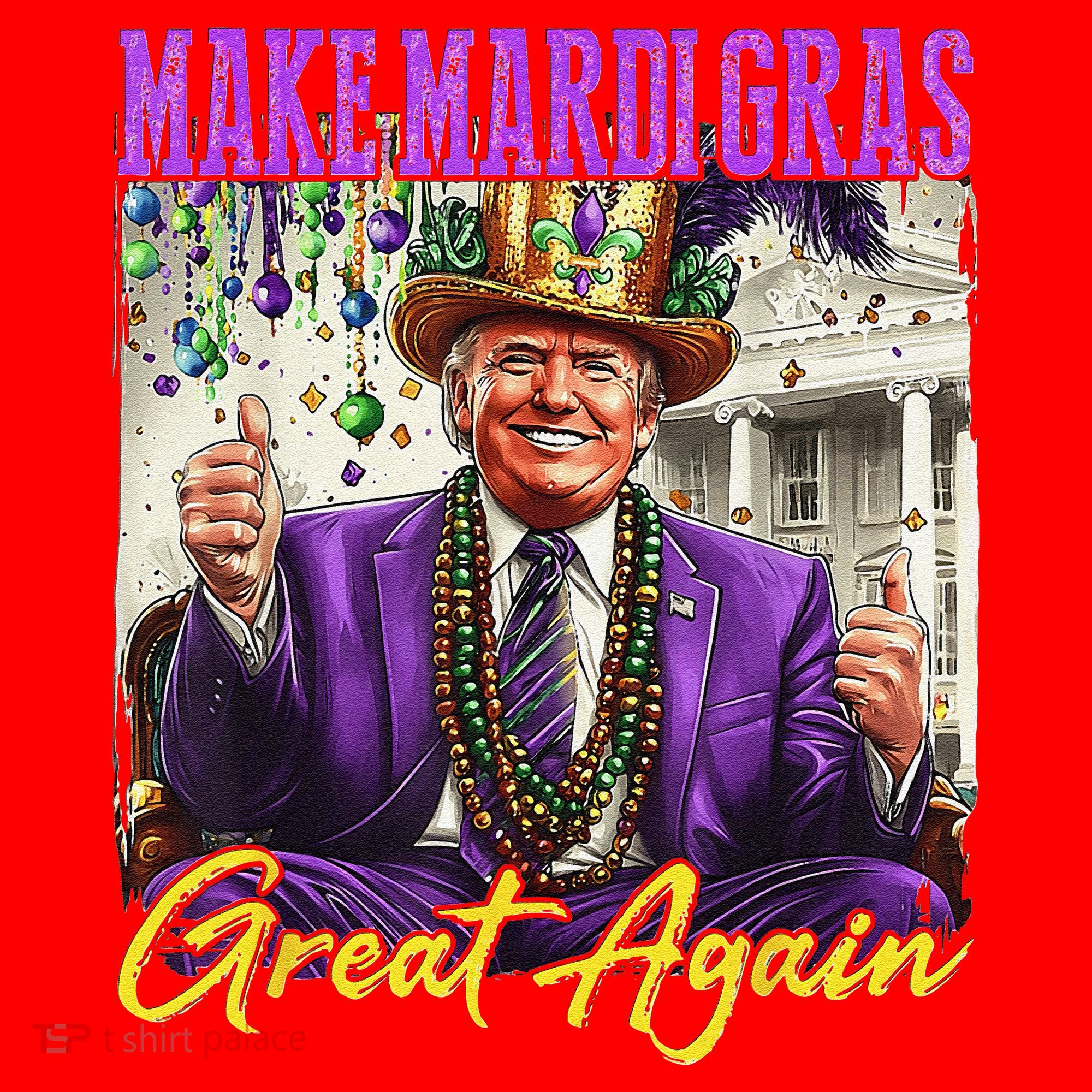 Make Mardi Gras Great Again Santa Hat