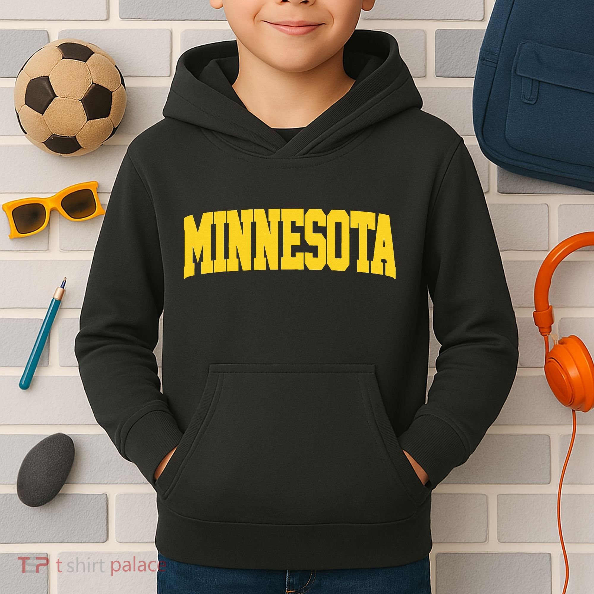 Minnesota Maroon Gold Throwback Kids Hoodie