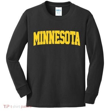Minnesota Maroon Gold Throwback Kids Long Sleeve Shirt