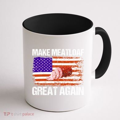 Make Meatloaf Great Again Funny Chef Usa Flag Gift Coffee Mug back