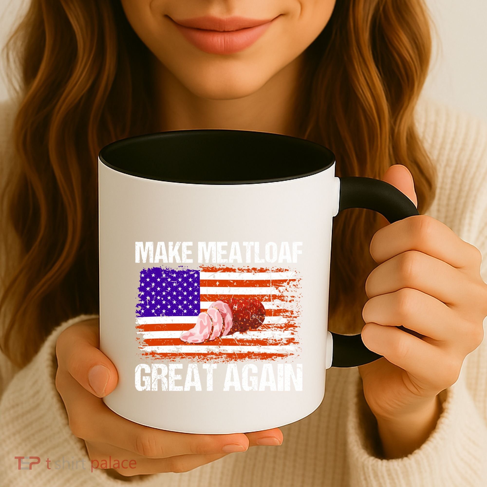 Make Meatloaf Great Again Funny Chef Usa Flag Gift Coffee Mug