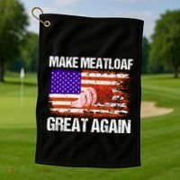 Make Meatloaf Great Again Funny Chef Usa Flag Gift Golf Towel thumb 1