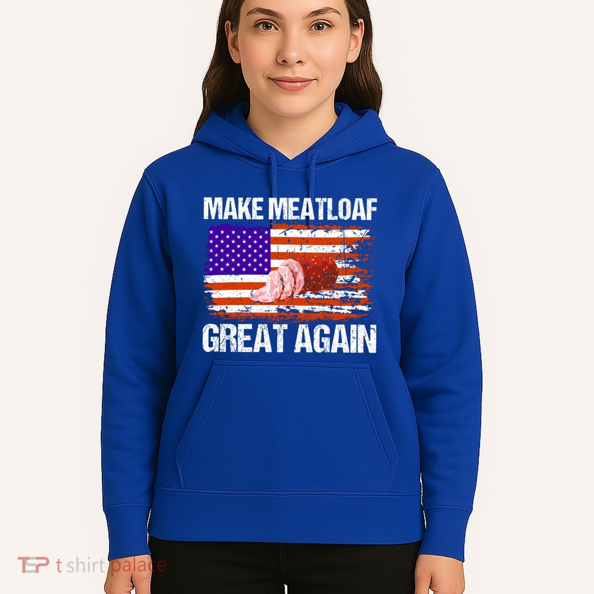 Make Meatloaf Great Again Funny Chef Usa Flag Gift Hoodie