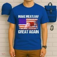 Make Meatloaf Great Again Funny Chef Usa Flag Gift T-Shirt thumb 6