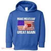 Make Meatloaf Great Again Funny Chef Usa Flag Gift Toddler Hoodie thumb 0
