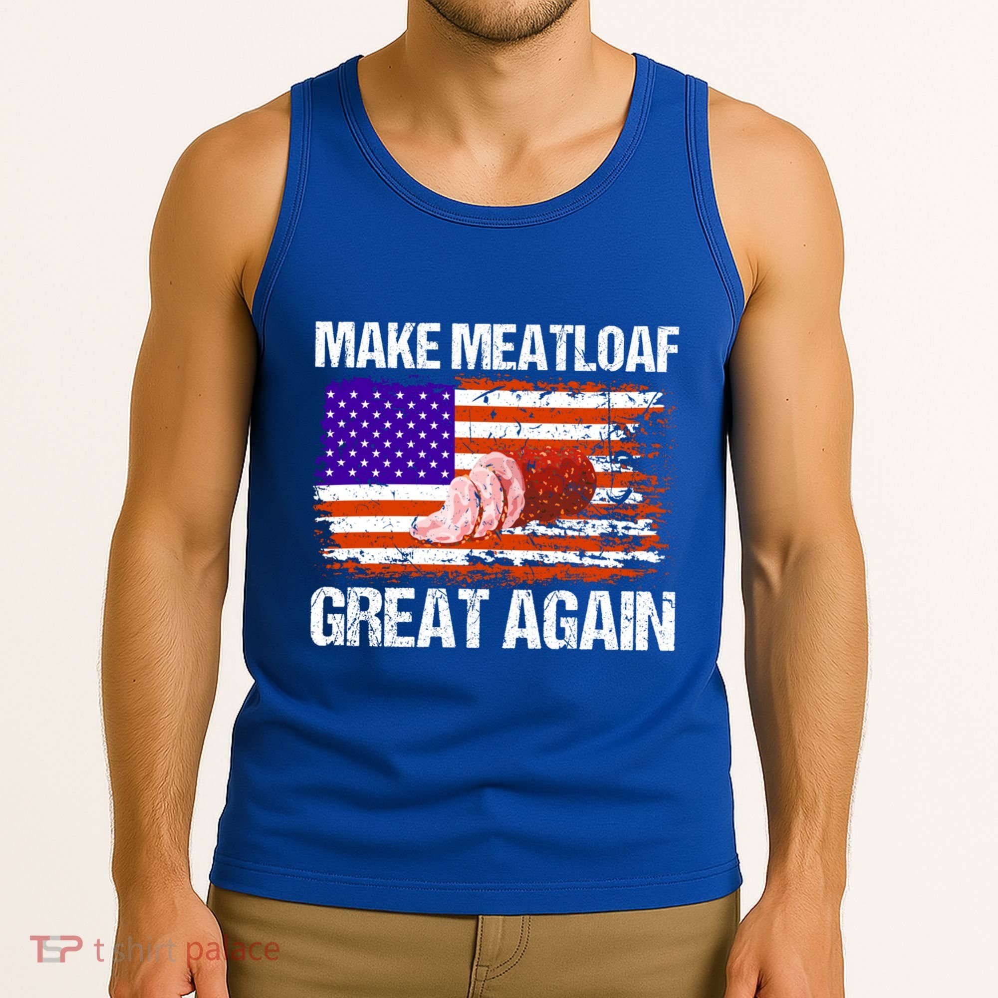 Make Meatloaf Great Again Funny Chef Usa Flag Gift Tank Top