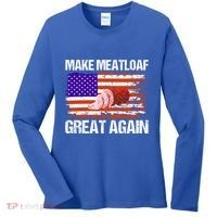 Make Meatloaf Great Again Funny Chef Usa Flag Gift Women's Long Sleeve Shirt thumb 0