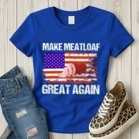 Make Meatloaf Great Again Funny Chef Usa Flag Gift Women's T-Shirt thumb 3