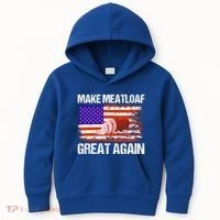 Make Meatloaf Great Again Funny Chef Usa Flag Gift Kids Hoodie thumb 0