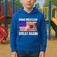 Make Meatloaf Great Again Funny Chef Usa Flag Gift Kids Hoodie thumb 2