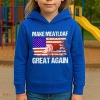 Make Meatloaf Great Again Funny Chef Usa Flag Gift Kids Hoodie thumb 3