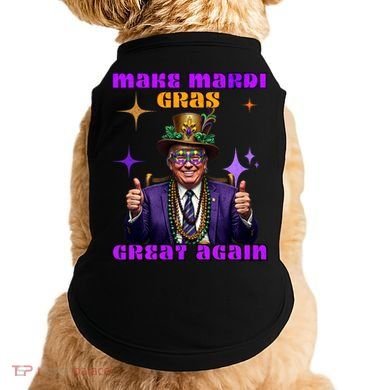Make Mardi Gras Great Again Funny Mardi Gras Trump Gift Doggie Tank