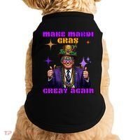 Make Mardi Gras Great Again Funny Mardi Gras Trump Gift Doggie Tank thumb 0
