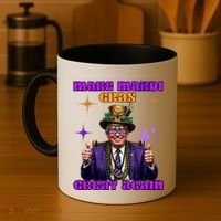 Make Mardi Gras Great Again Funny Mardi Gras Trump Gift Coffee Mug thumb 4