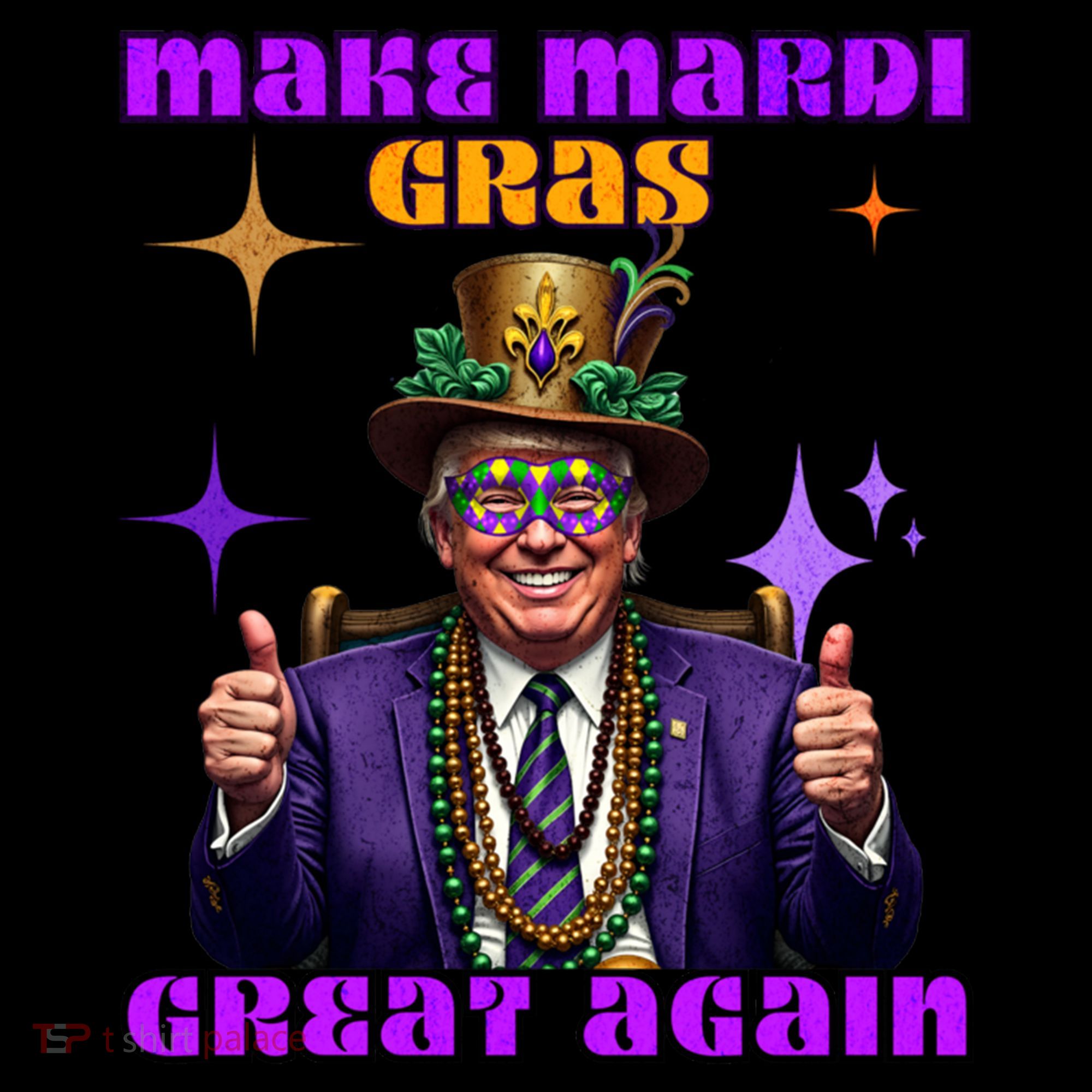 Make Mardi Gras Great Again Funny Mardi Gras Trump Gift Women's Hoodie