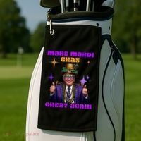 Make Mardi Gras Great Again Funny Mardi Gras Trump Gift Golf Towel thumb 2
