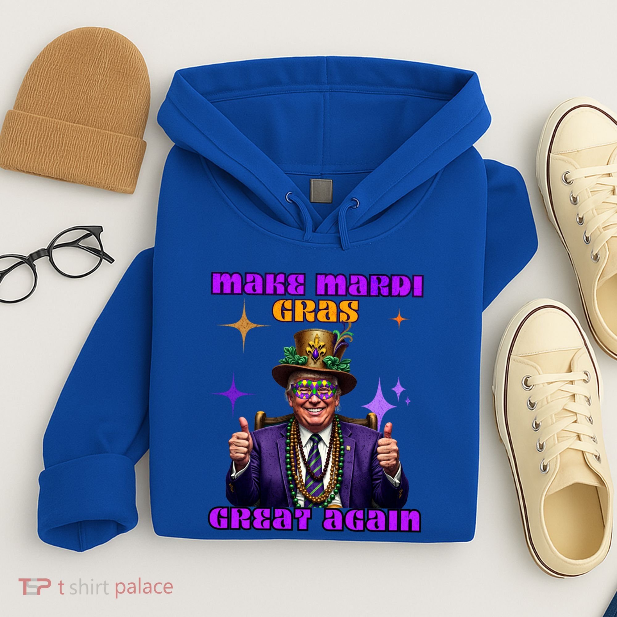 Make Mardi Gras Great Again Funny Mardi Gras Trump Gift Hoodie