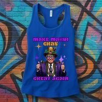 Make Mardi Gras Great Again Funny Mardi Gras Trump Gift Women's Tank Top thumb 3