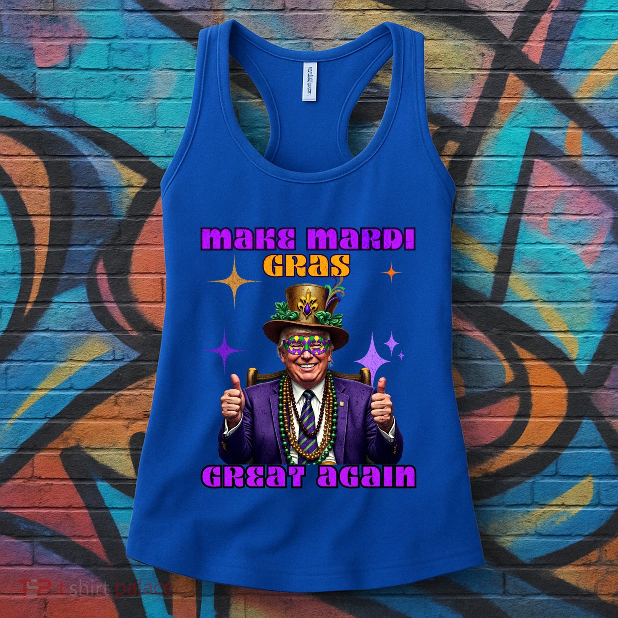 Make Mardi Gras Great Again Funny Mardi Gras Trump Gift Women's Tank Top