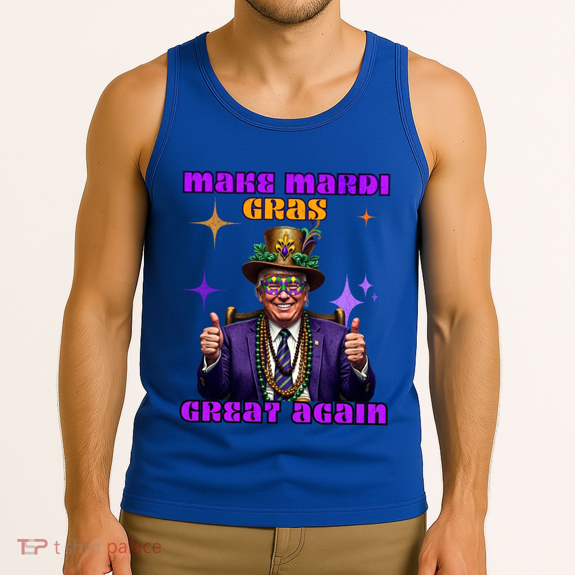 Make Mardi Gras Great Again Funny Mardi Gras Trump Gift Tank Top