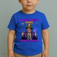 Make Mardi Gras Great Again Funny Mardi Gras Trump Gift Toddler T-Shirt thumb 2