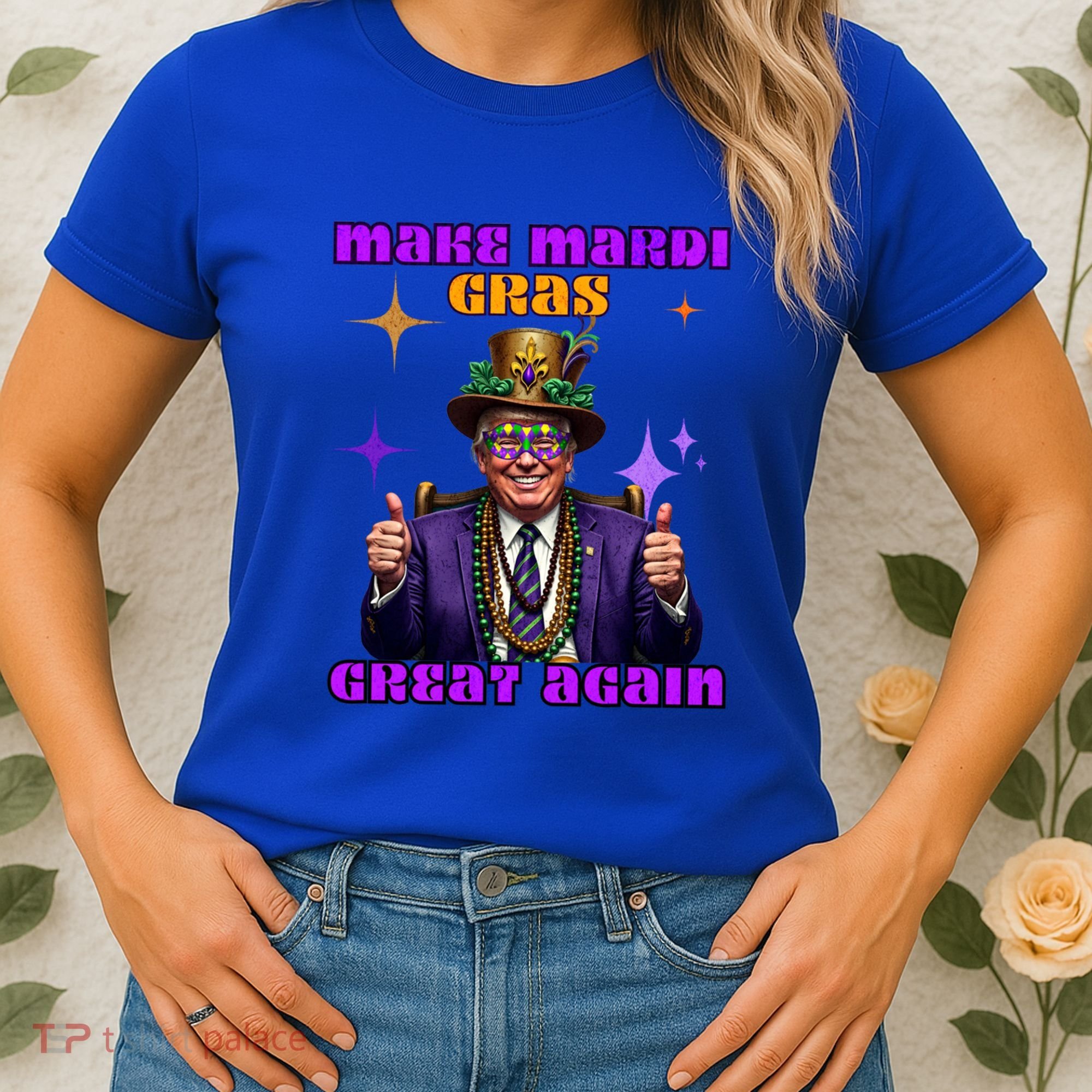 Make Mardi Gras Great Again Funny Mardi Gras Trump Gift Women's T-Shirt