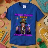 Make Mardi Gras Great Again Funny Mardi Gras Trump Gift Kids T-Shirt thumb 3