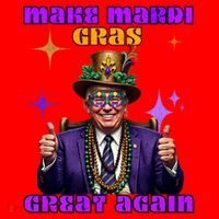 Make Mardi Gras Great Again Funny Mardi Gras Trump Gift Santa Hat thumb 1