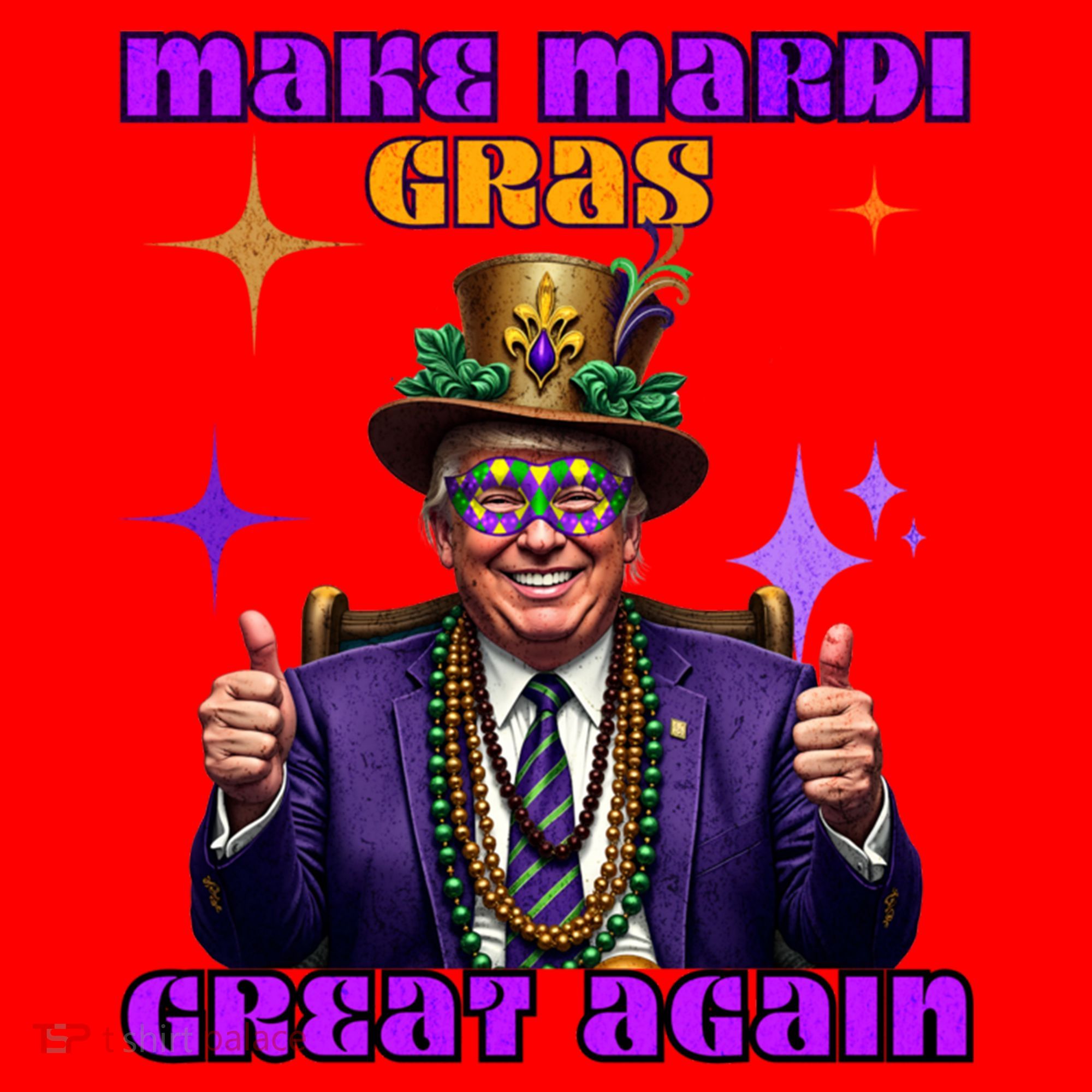 Make Mardi Gras Great Again Funny Mardi Gras Trump Gift Santa Hat